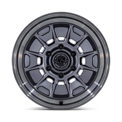 Black Rhino BR021 MONDO Matte Gunmetal W/ G-gray Lip 17x9 -38 6x139.7mm 106.1mm