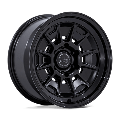 Black Rhino BR021 MONDO Matte Black W/ Gloss Black Lip 17x8.5 -10 6x139.7mm 106.1mm