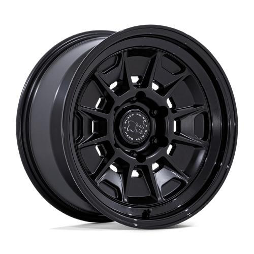 Black Rhino BR021 MONDO Matte Black W/ Gloss Black Lip 17x8.5 +20 6x139.7mm 106.1mm