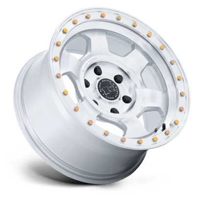 Black Rhino BR029 TROOPER Gloss Silver W/ Machined Face 17x8.5 +25 5x114.3mm 72.6mm