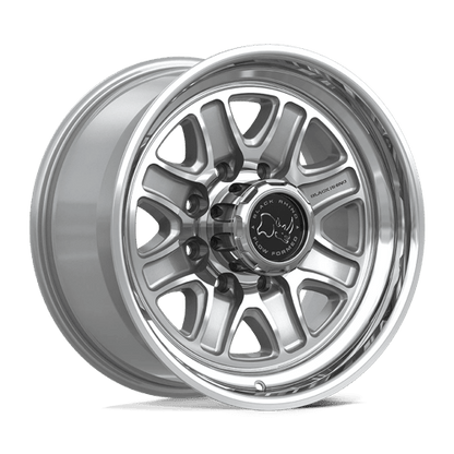 Black Rhino BR032 ECHO Gloss Silver W/ Machined Face 18x9 +12 8x165.1mm 125.1mm