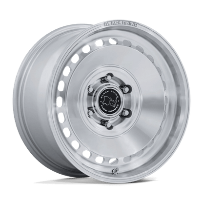 Black Rhino BR036 BASIN Gloss Silver W/ Machined Face 17x8.5 +25 6x114.3mm 66.1mm