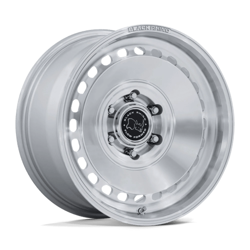 Black Rhino BR036 BASIN Gloss Silver W/ Machined Face 17x8.5 +25 6x135mm 87.1mm