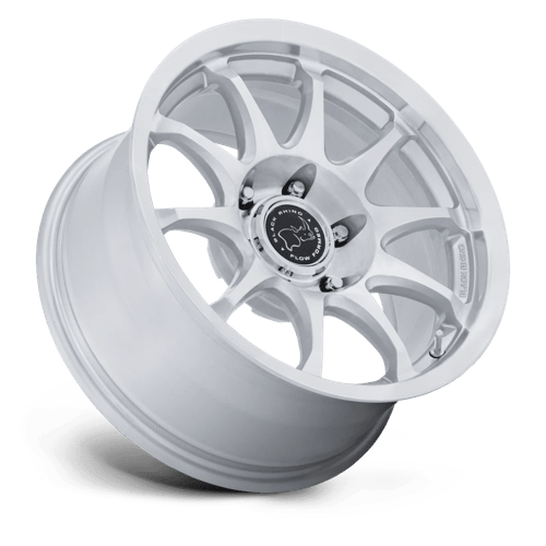 Black Rhino BR038 RONIN Gloss Silver W/ Machined Face 17x8.5 +25 6x114.3mm 66.1mm
