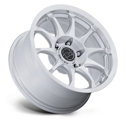 Black Rhino BR038 RONIN Gloss Silver W/ Machined Face 17x8.5 +25 6x114.3mm 66.1mm