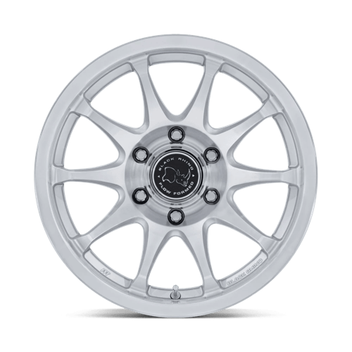 Black Rhino BR038 RONIN Gloss Silver W/ Machined Face 17x8.5 +25 5x127mm 71.5mm