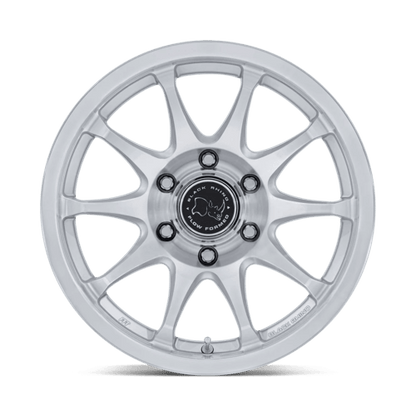 Black Rhino BR038 RONIN Gloss Silver W/ Machined Face 17x8.5 +25 5x127mm 71.5mm