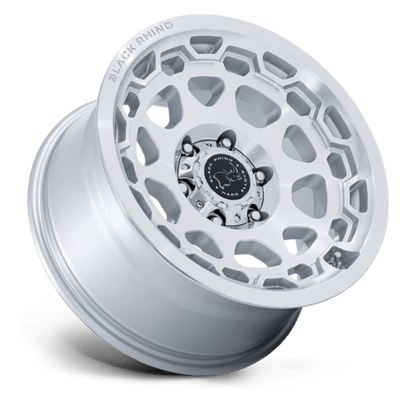 Black Rhino BR026 CONGO Gloss Silver W/ Machined Face 17x8.5 +35 5x114.3mm 72.6mm