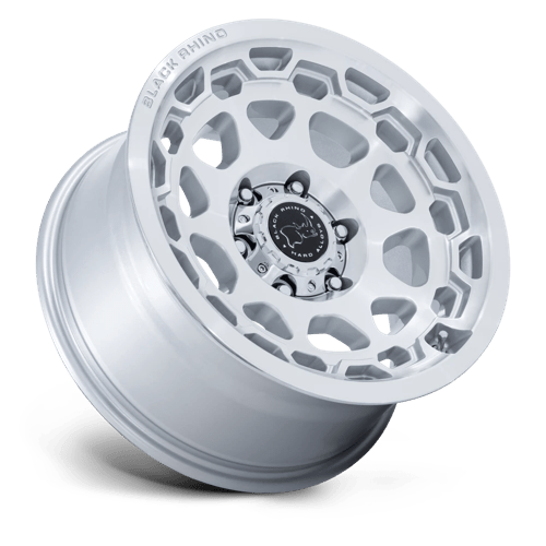 Black Rhino BR026 CONGO Gloss Silver W/ Machined Face 17x8.5 +25 5x114.3mm 72.6mm