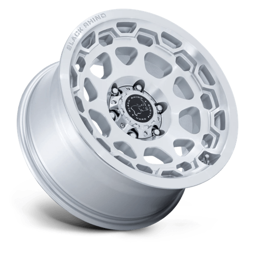 Black Rhino BR026 CONGO Gloss Silver W/ Machined Face 17x8.5 0 6x139.7mm 106.1mm