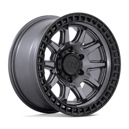 Black Rhino CALICO Matte Gunmetal W/ M-black Lip 17x8.5 -10 6x139.7mm 106.1mm