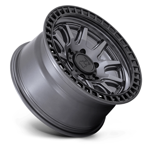 Black Rhino CALICO Matte Gunmetal W/ M-black Lip 17x8.5 +34 5x120mm 74.1mm