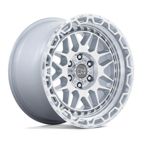 Black Rhino HOLCOMB Gloss Silver W/ Mirror Cut Fac 17x9.5 +12 6x135mm 87.1mm