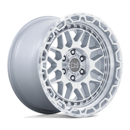 Black Rhino HOLCOMB Gloss Silver W/ Mirror Cut Fac 17x9.5 +12 6x135mm 87.1mm