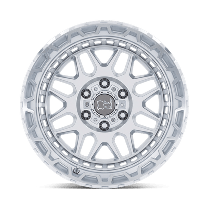 Black Rhino HOLCOMB Gloss Silver W/ Mirror Cut Fac 17x9.5 +12 6x135mm 87.1mm