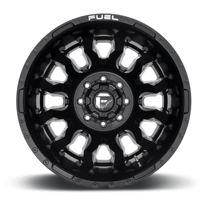 Fuel Offroad D673 BLITZ Gloss Black Milled 20x8.25 -221 8x210mm 154.3mm