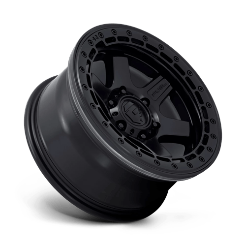 Fuel Offroad D122 BLOCK BEADLOCK Matte Black W/ M-black Ring 17x8.5 0 6x135mm 87.1mm