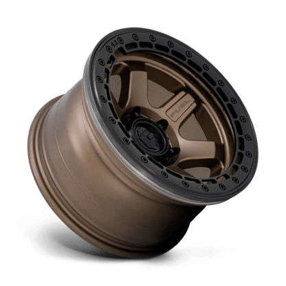 Fuel Offroad D124 BLOCK BEADLOCK Matte Bronze W/ M-black Ring 17x8.5 0 6x135mm 87.1mm