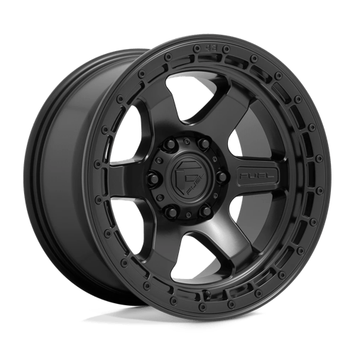 Fuel Offroad D750 BLOCK Matte Black W/ Black Ring 18x9 +1 5x127mm 71.5mm