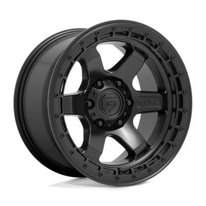 Fuel Offroad D750 BLOCK Matte Black W/ Black Ring 18x9 +1 5x127mm 71.5mm