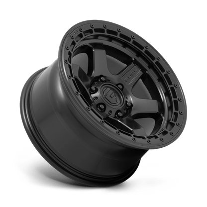 Fuel Offroad D750 BLOCK Matte Black W/ Black Ring 18x9 +1 5x127mm 71.5mm