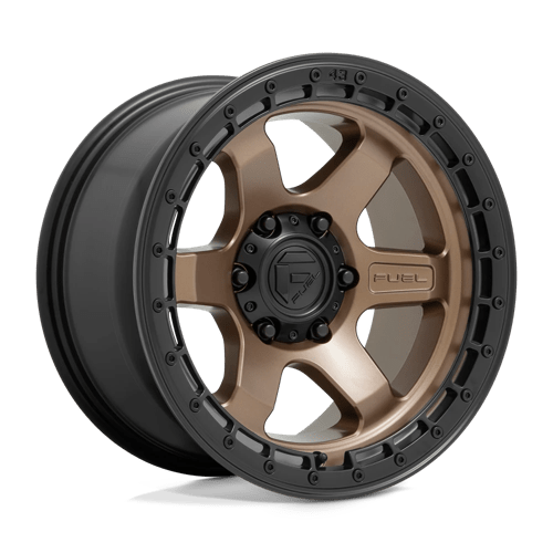 Fuel Offroad D751 BLOCK Matte Bronze W/ Black Ring 18x9 +20 6x120mm 67.1mm