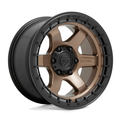 Fuel Offroad D751 BLOCK Matte Bronze W/ Black Ring 17x9 +1 6x114.3mm 66.1mm