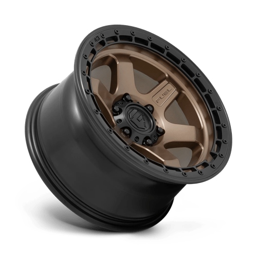 Fuel Offroad D751 BLOCK Matte Bronze W/ Black Ring 17x9 -12 6x139.7mm 106.1mm
