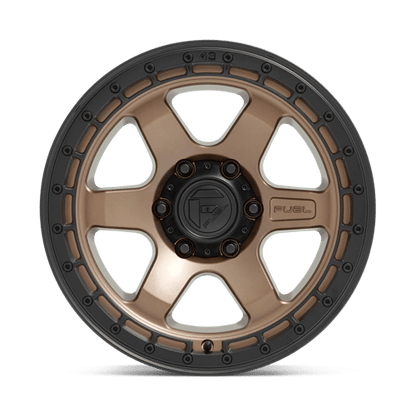 Fuel Offroad D751 BLOCK Matte Bronze W/ Black Ring 18x9 +20 6x114.3mm 66.1mm