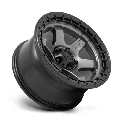 Fuel Offroad D752 BLOCK Matte Gunmetal W/ Black Ring 17x9 -12 6x135mm 87.1mm