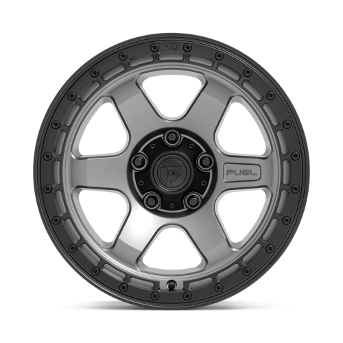 Fuel Offroad D752 BLOCK Matte Gunmetal W/ Black Ring 17x9 -12 6x139.7mm 106.1mm