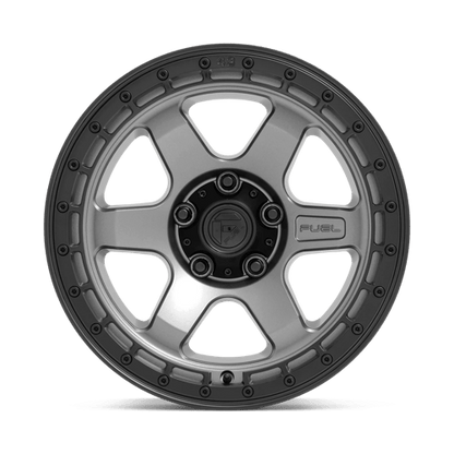 Fuel Offroad D752 BLOCK Matte Gunmetal W/ Black Ring 18x9 -12 5x127mm 71.5mm