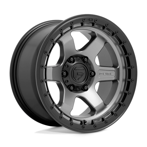 Fuel Offroad D752 BLOCK Matte Gunmetal W/ Black Ring 17x9 +1 6x139.7mm 106.1mm