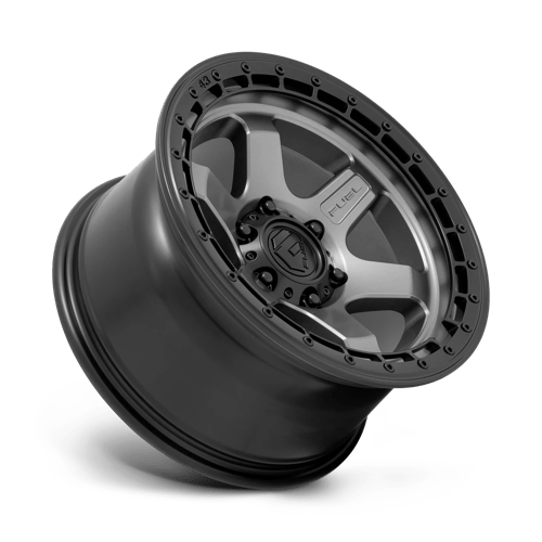 Fuel Offroad D752 BLOCK Matte Gunmetal W/ Black Ring 17x9 +1 6x114.3mm 66.1mm
