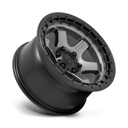 Fuel Offroad D752 BLOCK Matte Gunmetal W/ Black Ring 17x9 +1 6x114.3mm 66.1mm