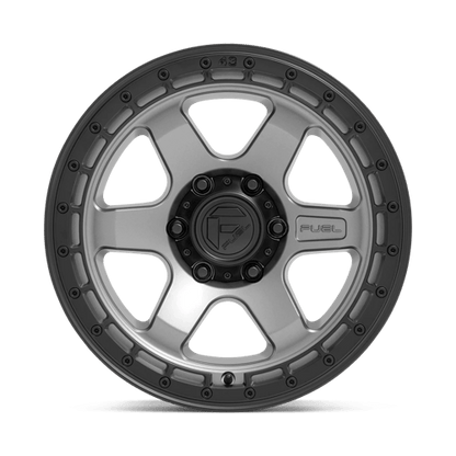 Fuel Offroad D752 BLOCK Matte Gunmetal W/ Black Ring 17x9 +1 6x139.7mm 106.1mm