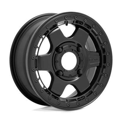 Fuel Offroad D922 BLOCK UTV BEADLOCK Matte Black W/ Black Ring 15x6 +38 4x156mm 132mm