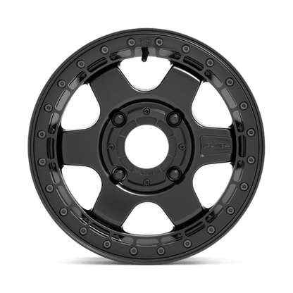 Fuel Offroad D922 BLOCK UTV BEADLOCK Matte Black W/ Black Ring 15x6 +38 4x156mm 132mm