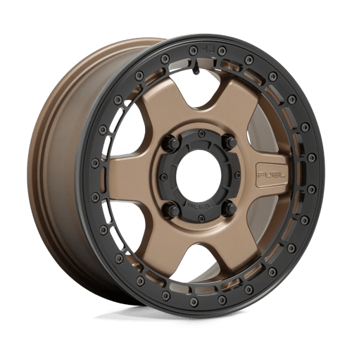 Fuel Offroad D924 BLOCK UTV BEADLOCK Matte Bronze W/ Black Ring 15x6 +38 4x156mm 132mm