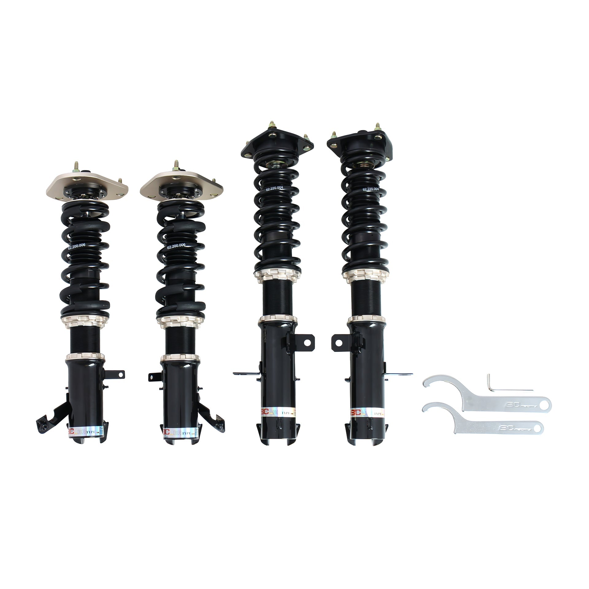 BC Racing BR Series coilovers on white background