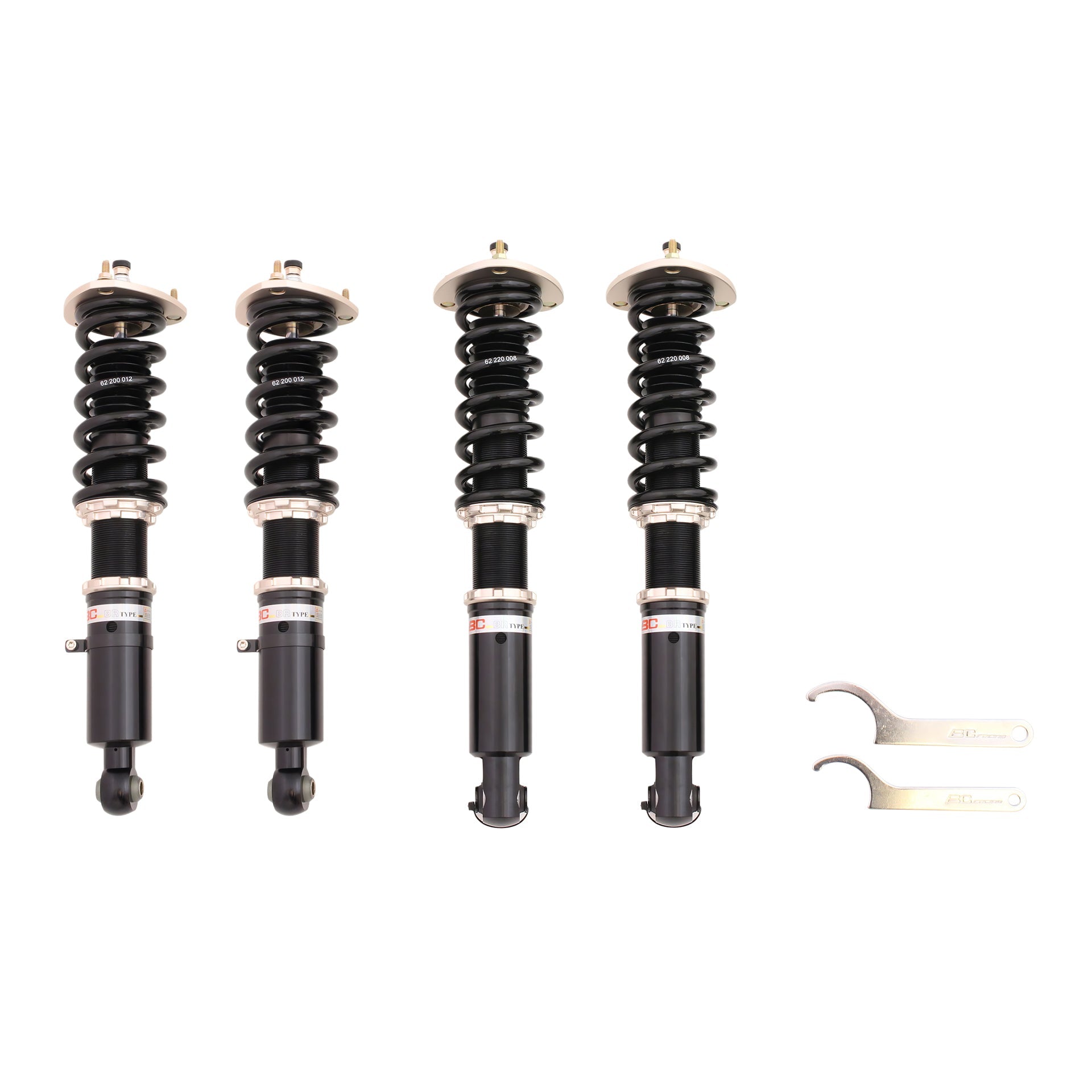 BC Racing BR Series coilovers on white background