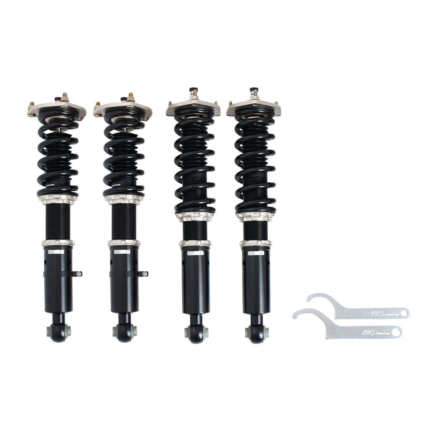 BC Racing BR Series coilovers on white background