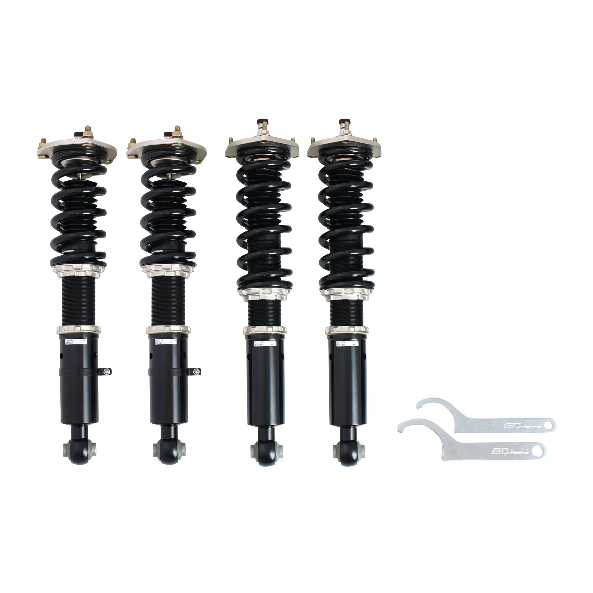 BC Racing BR Series coilovers on white background