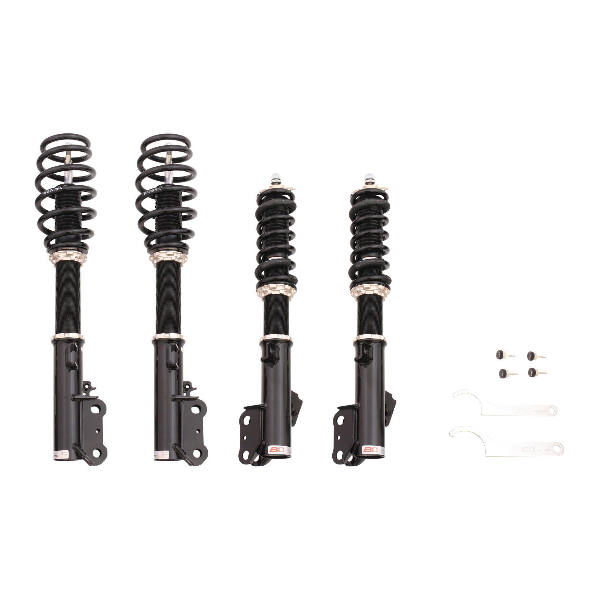 BC Racing BR Series coilovers on white background