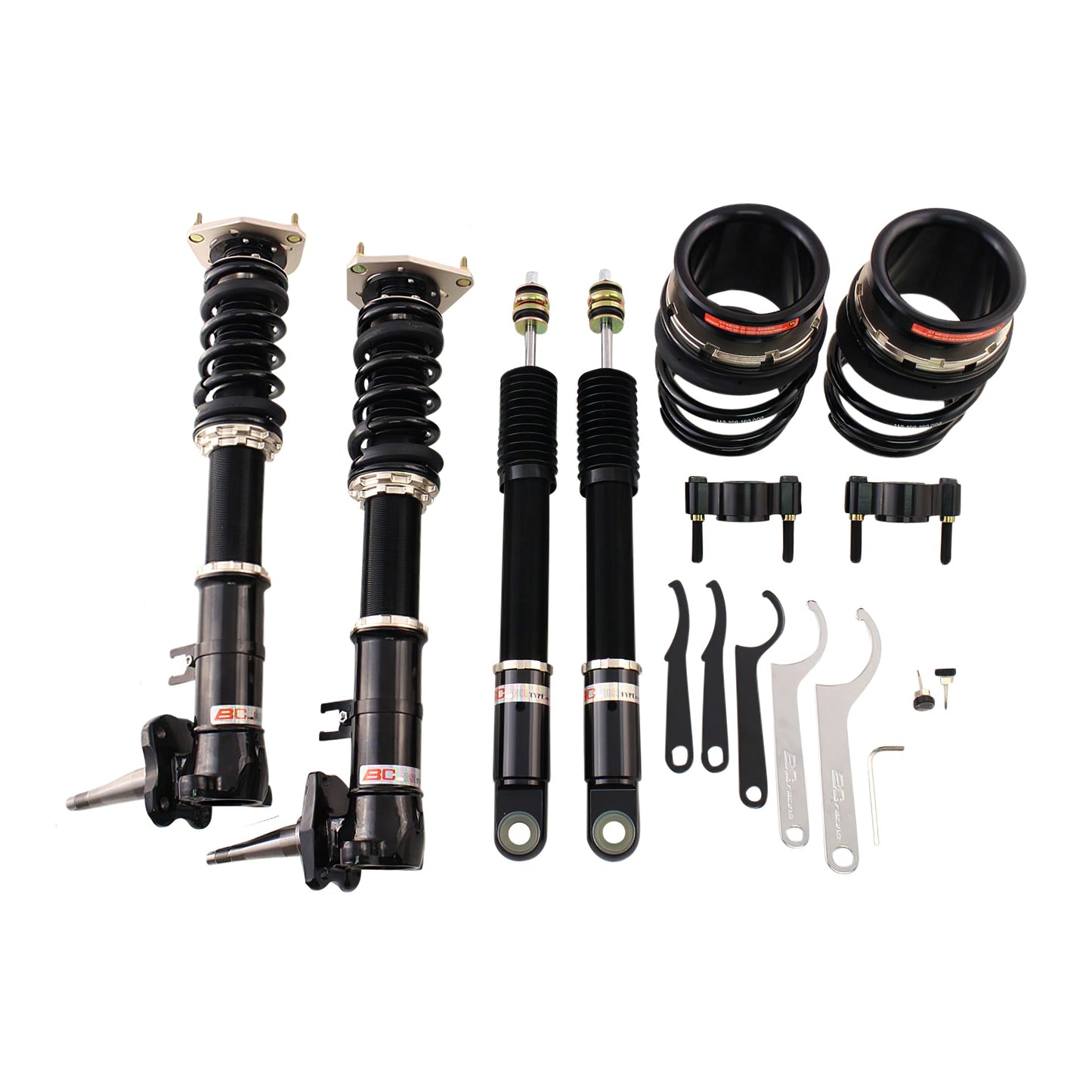 BC Racing BR Series coilovers on white background