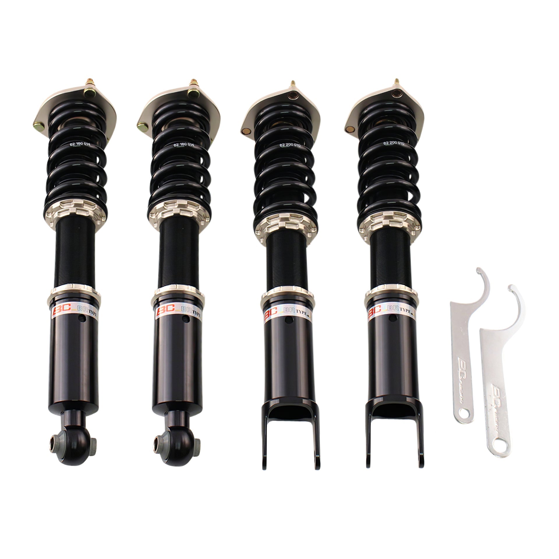 BC Racing BR Series coilovers on white background