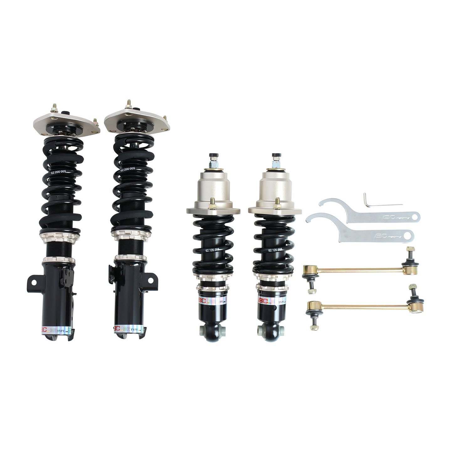 BC Racing BR Series coilovers on white background