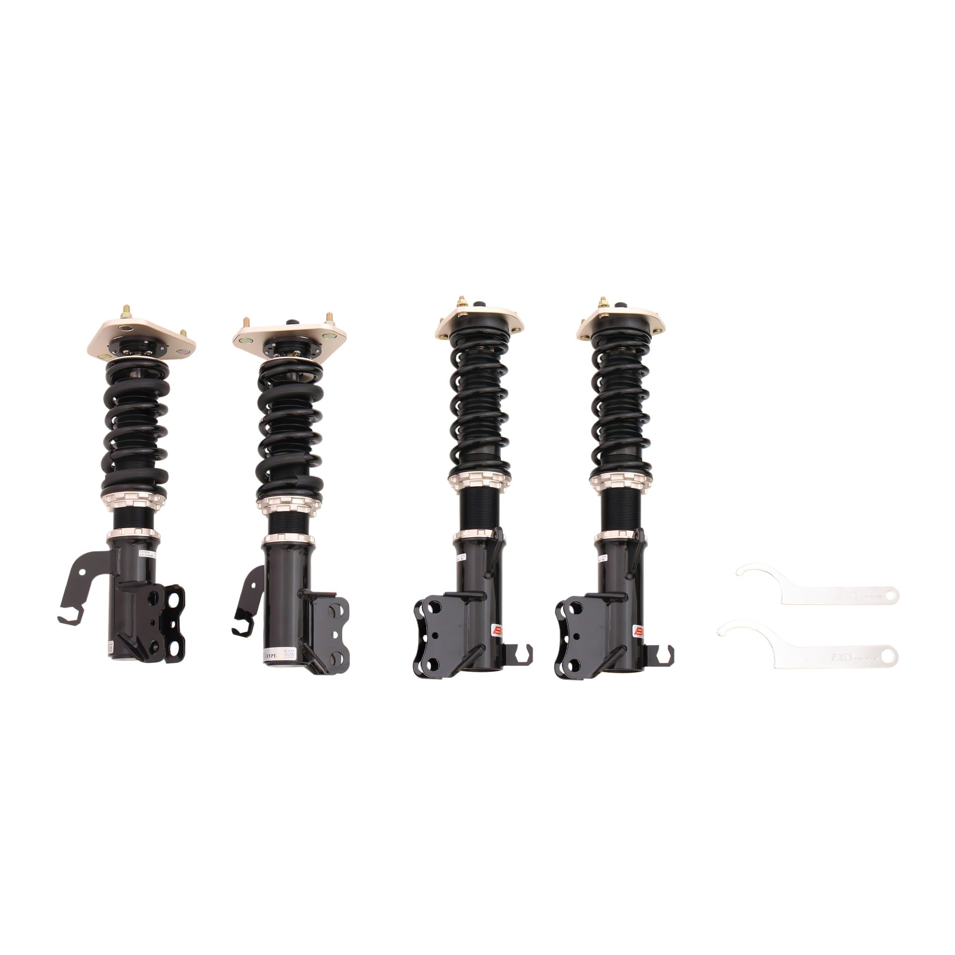 BC Racing BR Series coilovers on white background