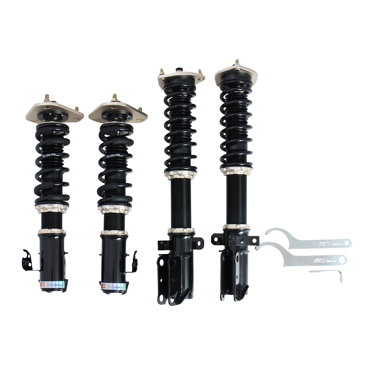 BC Racing BR Series coilovers on white background