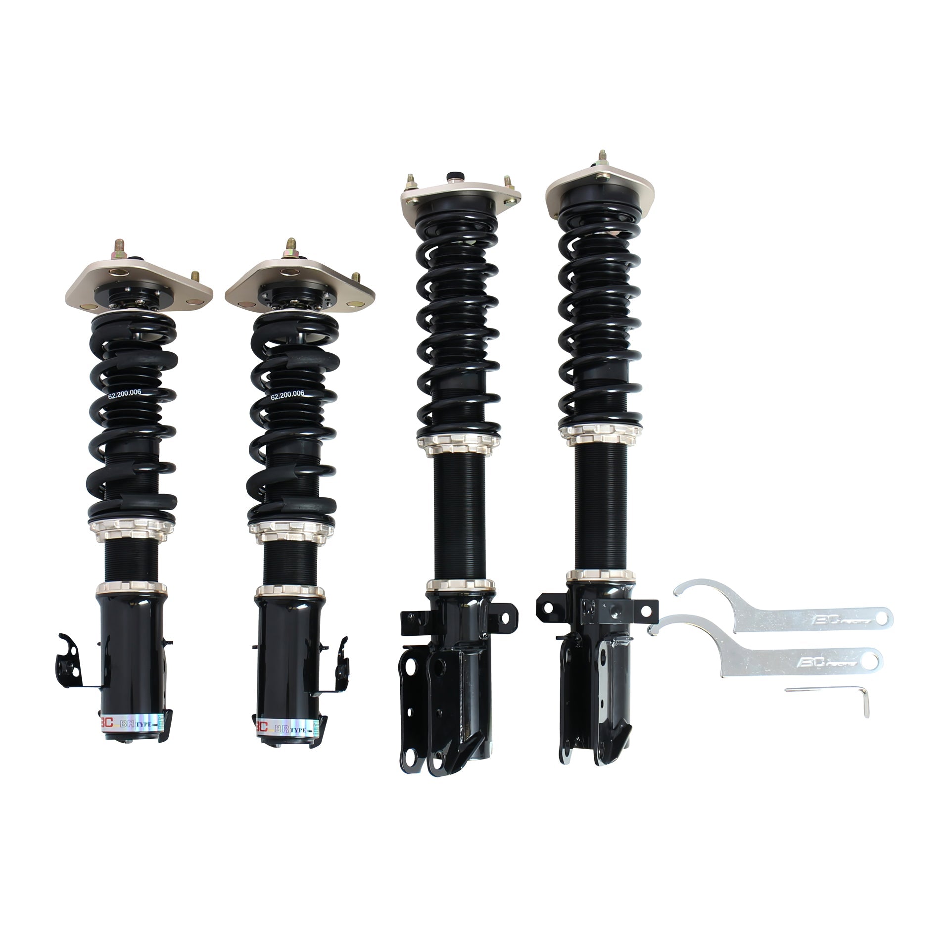 BC Racing BR Series coilovers on white background